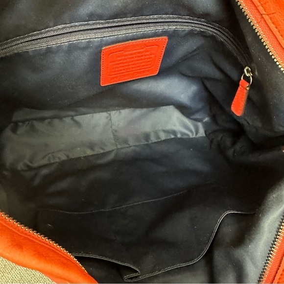 COACH Color Block Hobo Bag F24369 Vermillion Park Orange - Picture 10 of 16